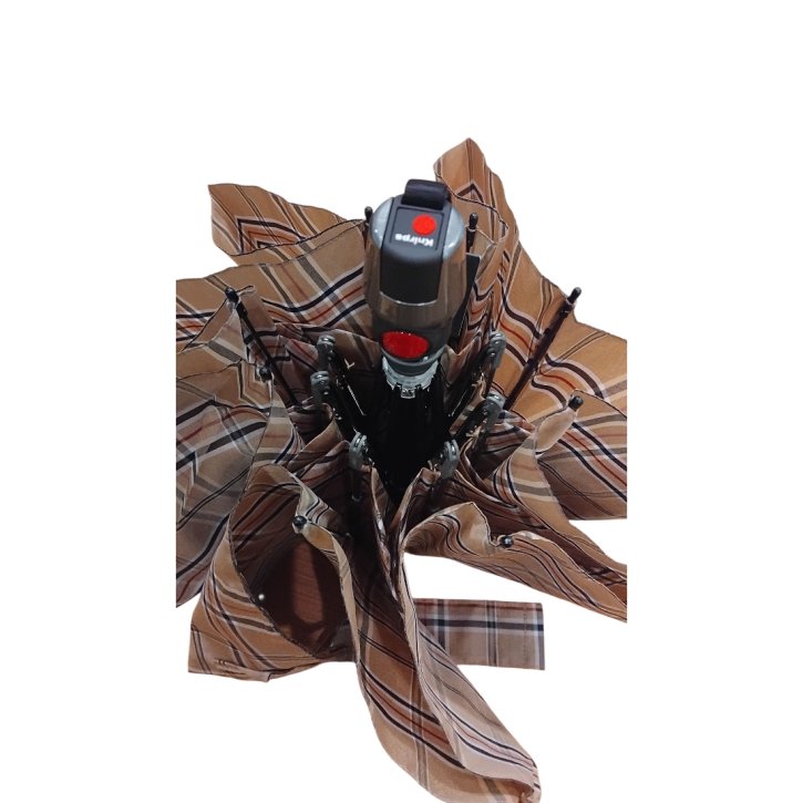 Knirps T200 medium duomatic check beige